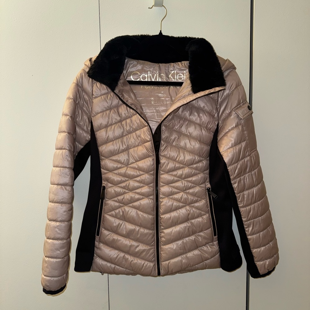 Calvin Klein Performance Quilted Jacket | Pink & Black